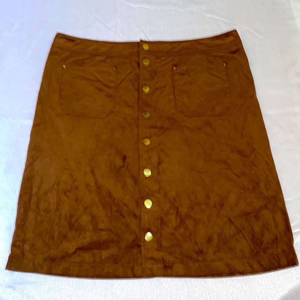 🔥final sale Inc international concepts suede skirt women # 16